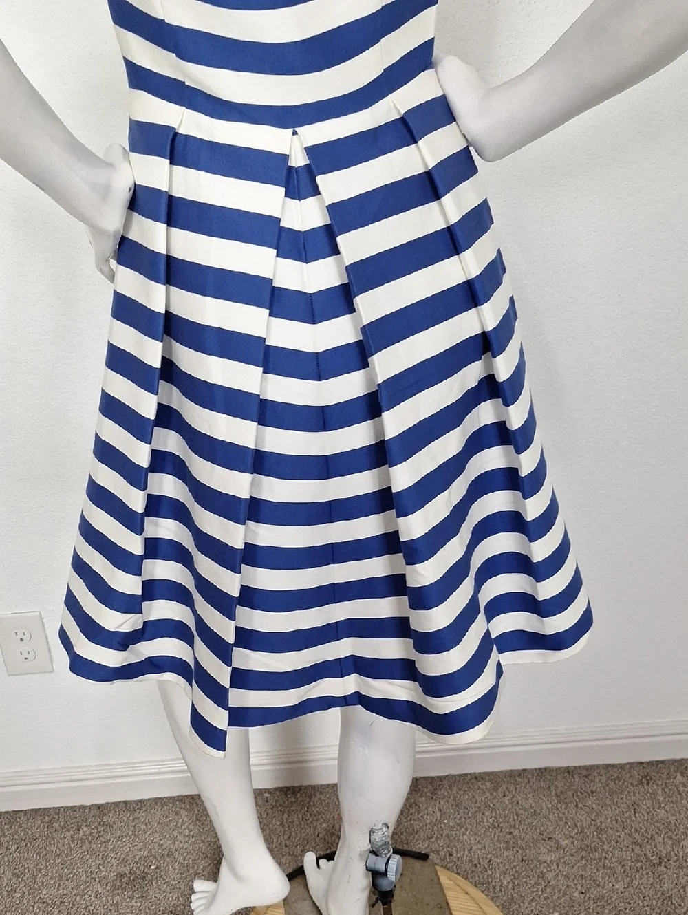 Kate Spade Blue White Mariella Striped Business Casual Fit & Flare Dress Size 4
